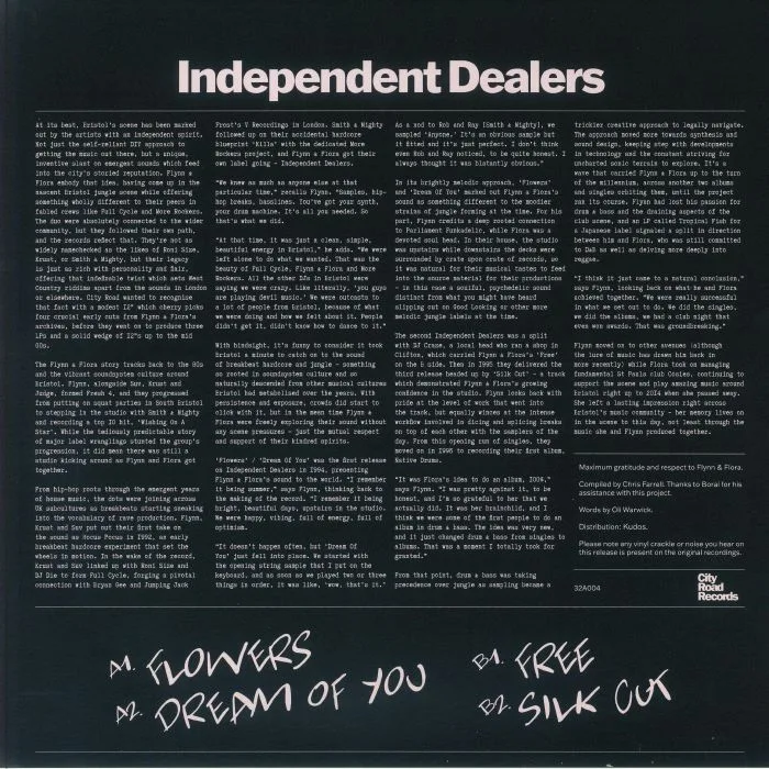 Обратная сторона обложки — FLYNN & FLORA — Independent Dealers