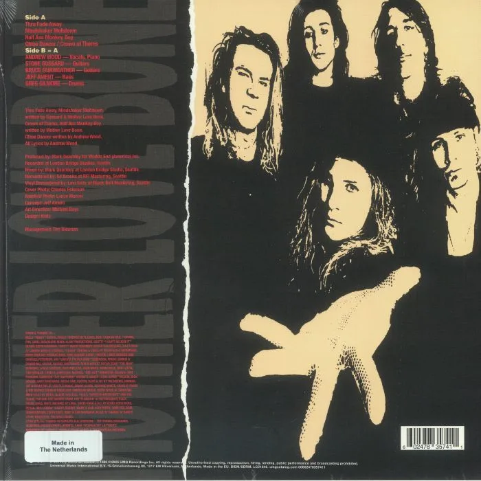 Обратная сторона обложки — MOTHER LOVE BONE — Shine EP