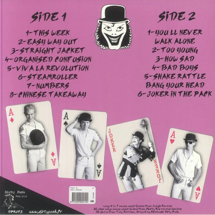 Back cover — The ADICTS — The Early Singles