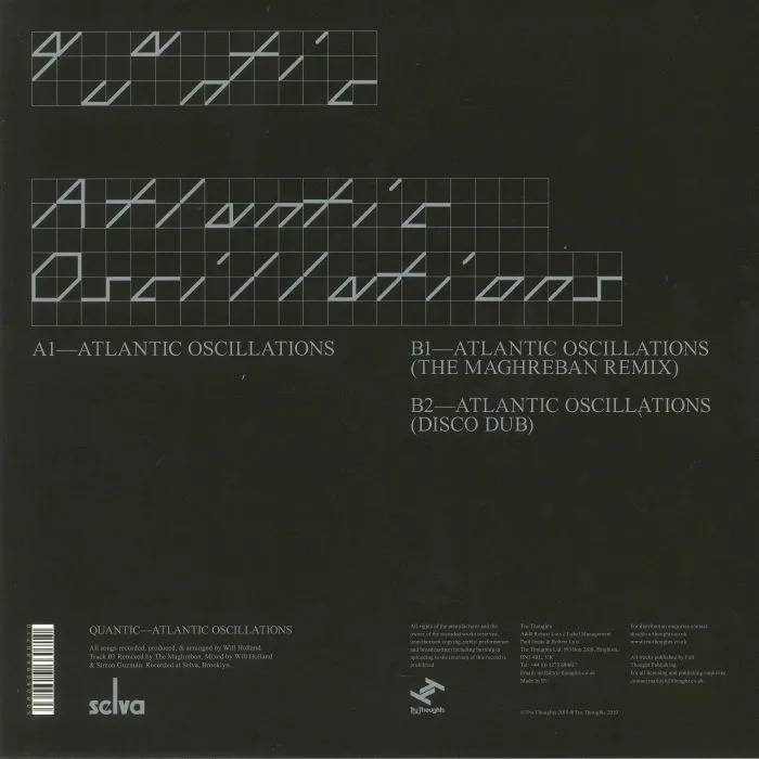 Обратная сторона обложки — QUANTIC — Atlantic Oscillations (B-STOCK)