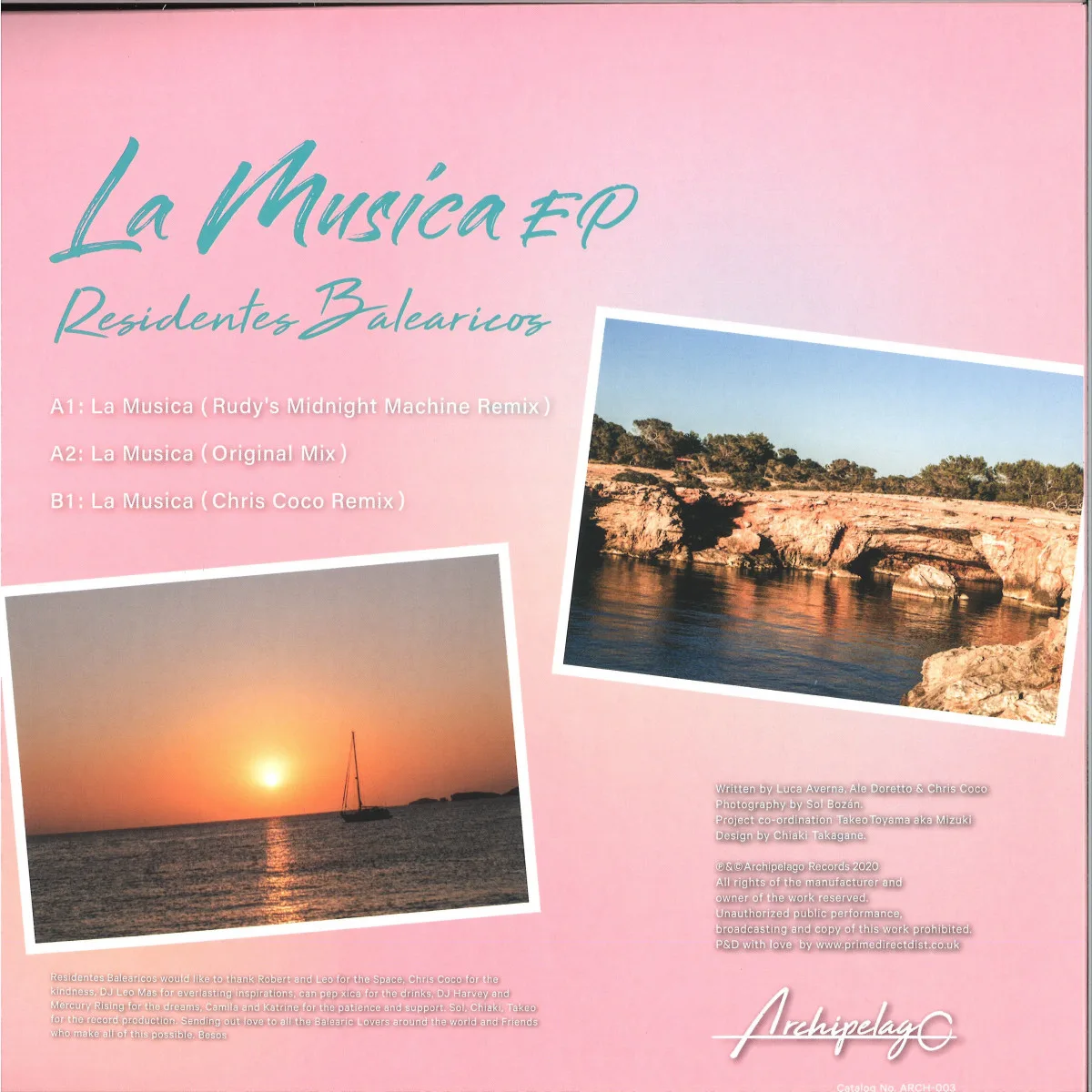 Back cover — Residentes Balearicos — La Musica EP