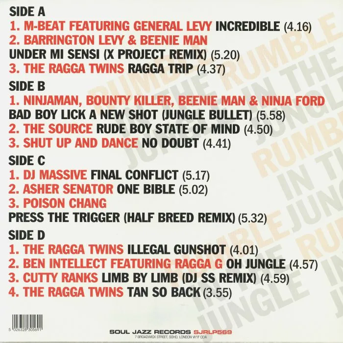 Back cover — VARIOUS — Rumble In The Jungle (20th Anniversary Edition)