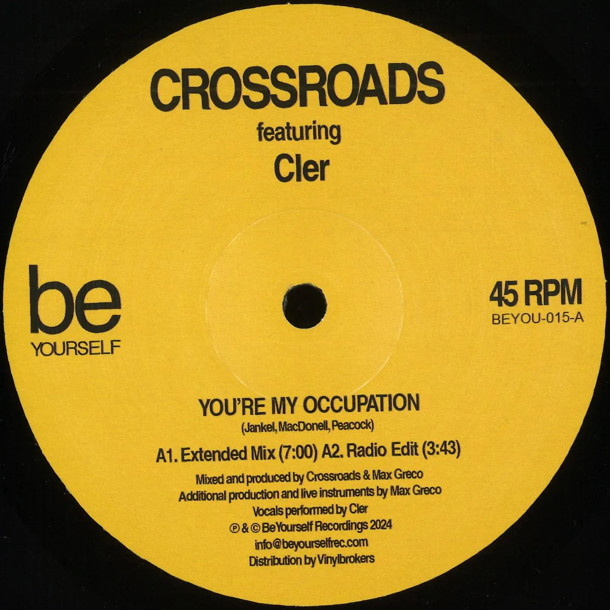 Front cover — Crossroads — You're My Occupation