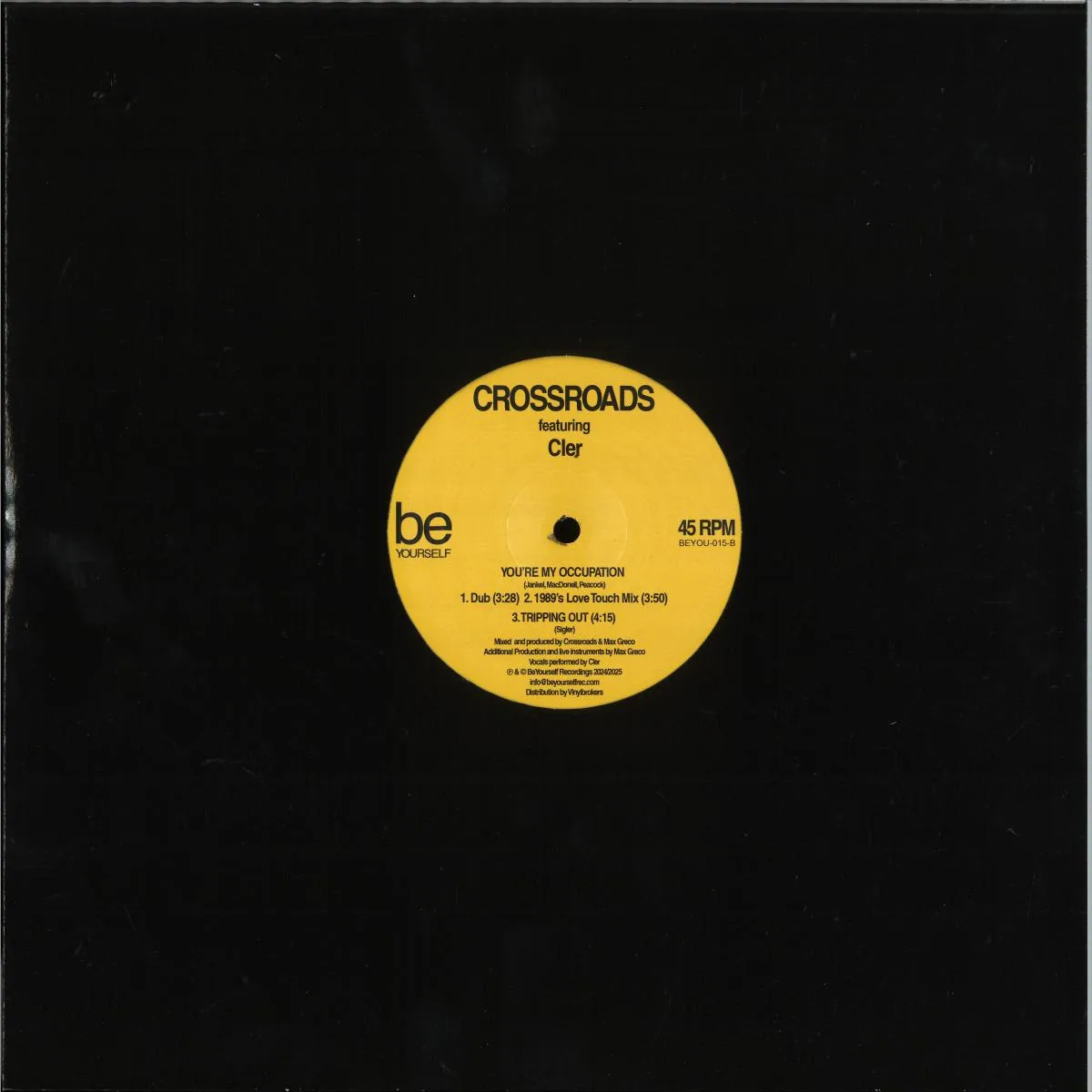 Back cover — Crossroads — You're My Occupation