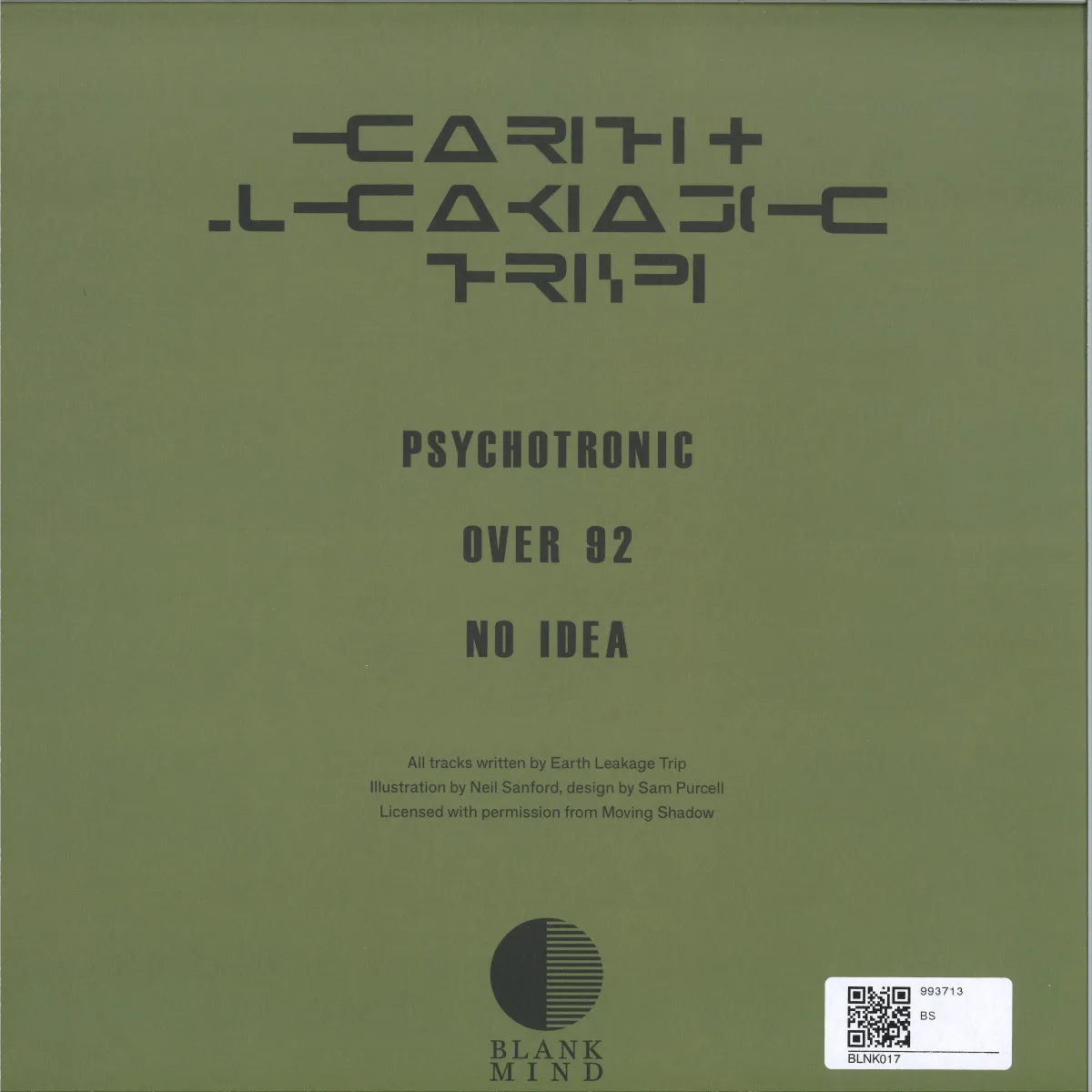 Back cover — Earth Leakage Trip — Psychotronic EP