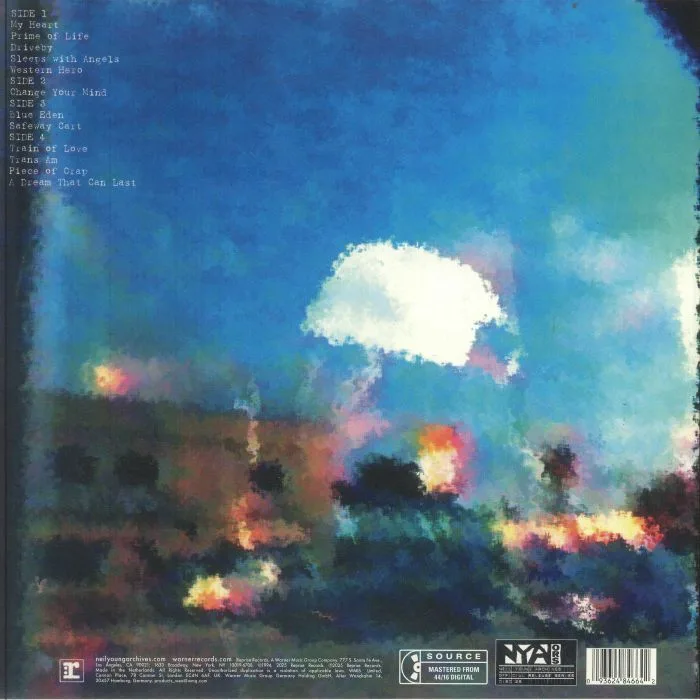 Back cover — Neil YOUNG / CRAZY HORSE — Sleeps With Angels (reissue)