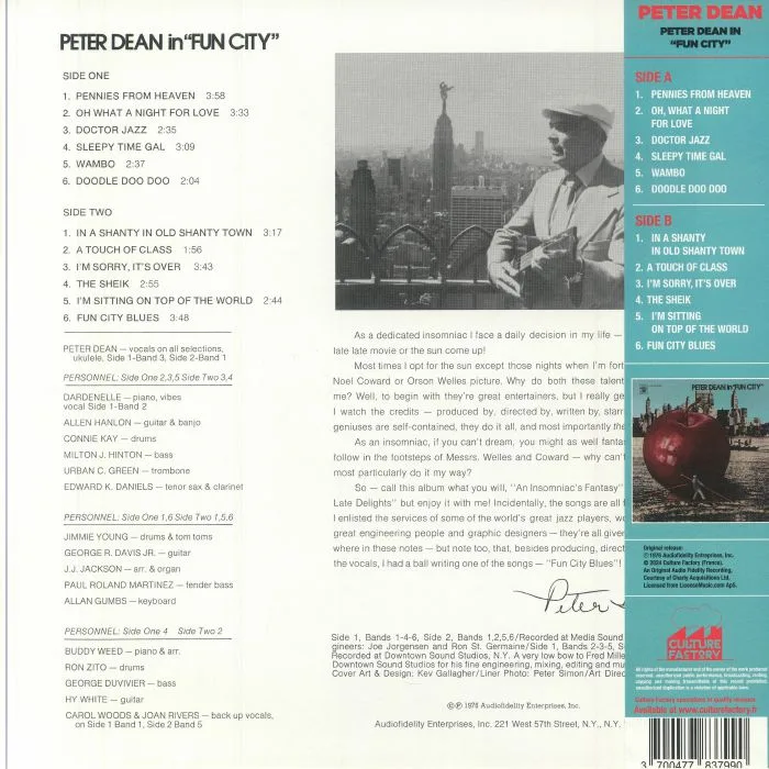 Обратная сторона обложки — Peter DEAN — Peter Dean In Fun City