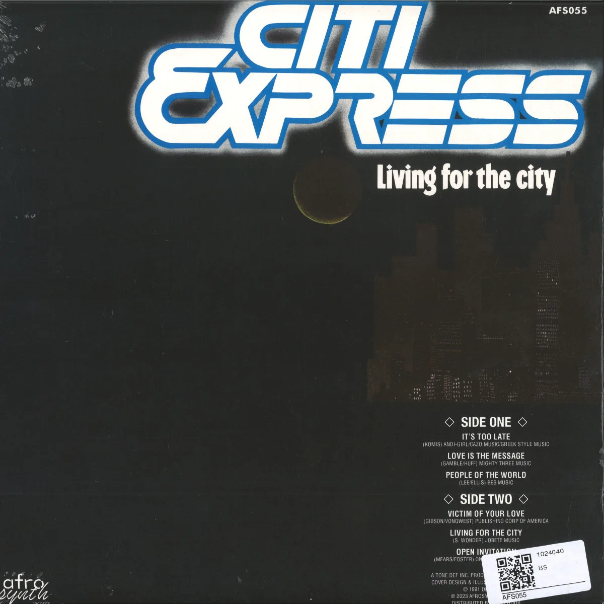 Обратная сторона обложки — CITI EXPRESS — LIVING FOR THE CITY