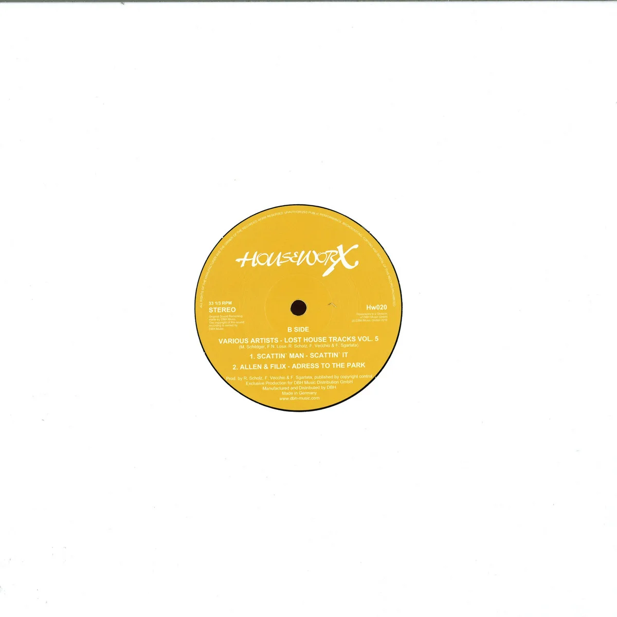 Back cover — Yam Yam,Franco Strato,Scattin Man,Allen&Filix — Lost House Tracks Vol. 5