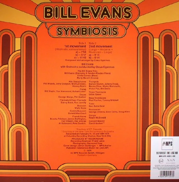 Обратная сторона обложки — Bill EVANS — Symbiosis (reissue)