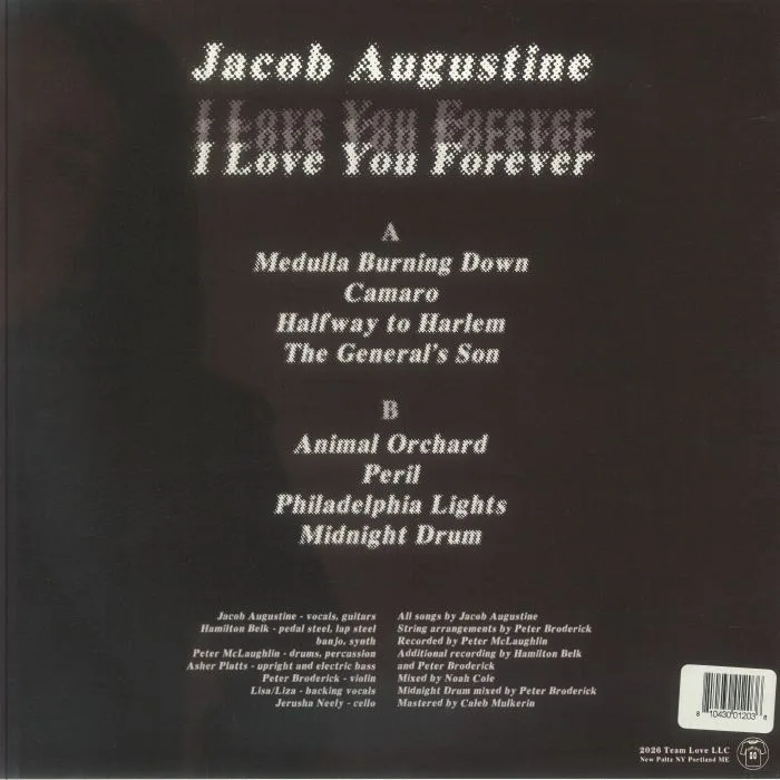 Back cover — Jacob AUGUSTINE — I Love You Forever