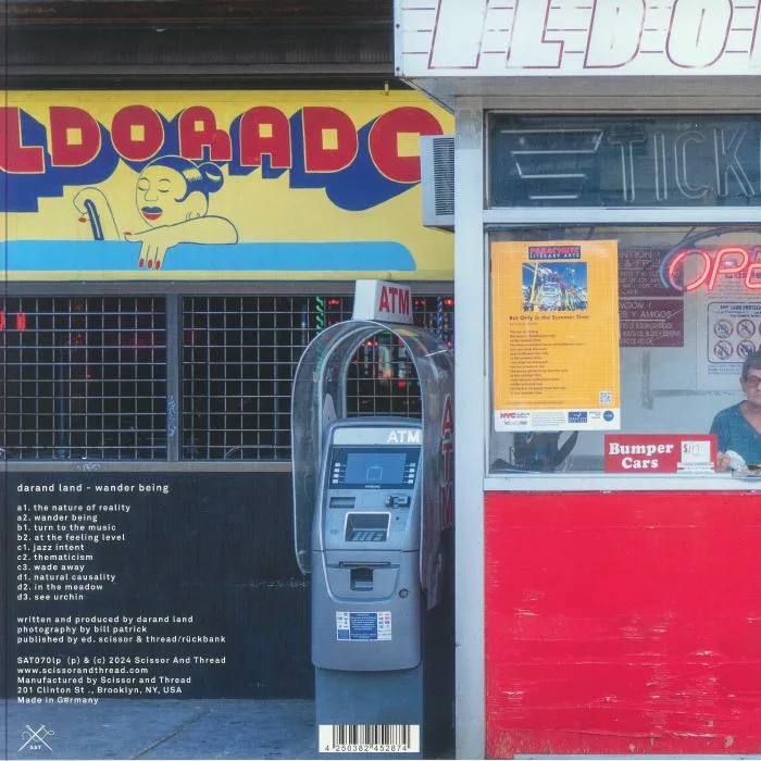 Обратная сторона обложки — Darand Land — Wander Being LP 2x12"