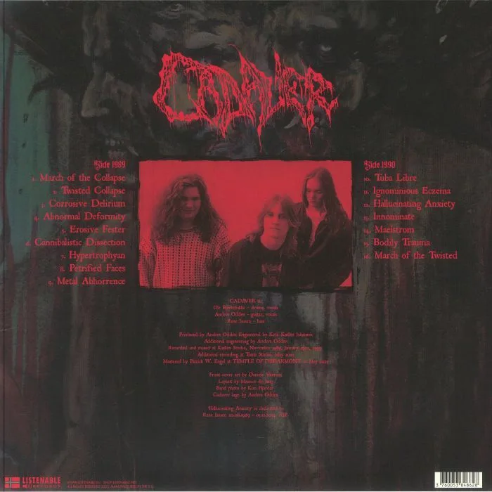 Back cover — CADAVER — Hallucinating Anxiety