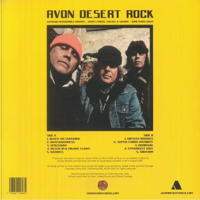 Обратная сторона обложки — AVON — Black On Sunshine
