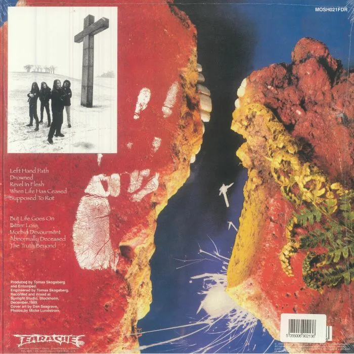 Back cover — ENTOMBED — Left Hand Path (reissue)