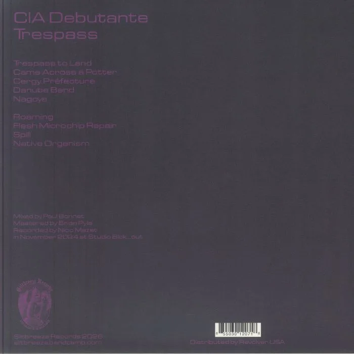 Обратная сторона обложки — CIA DEBUTANTE — Trespass