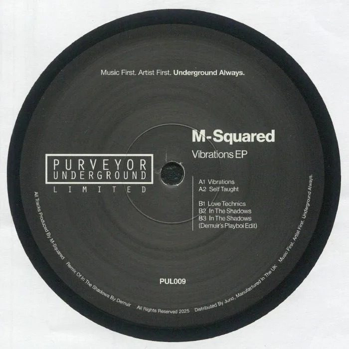 Лицевая сторона обложки — M SQUARED — Vibrations EP (feat Demuir edit)