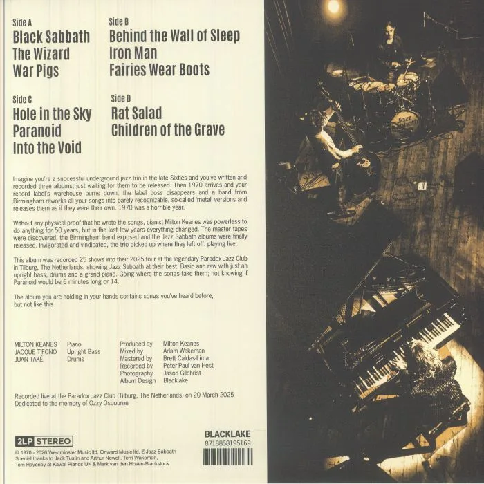 Back cover — JAZZ SABBATH — Jazz Sabbath Live