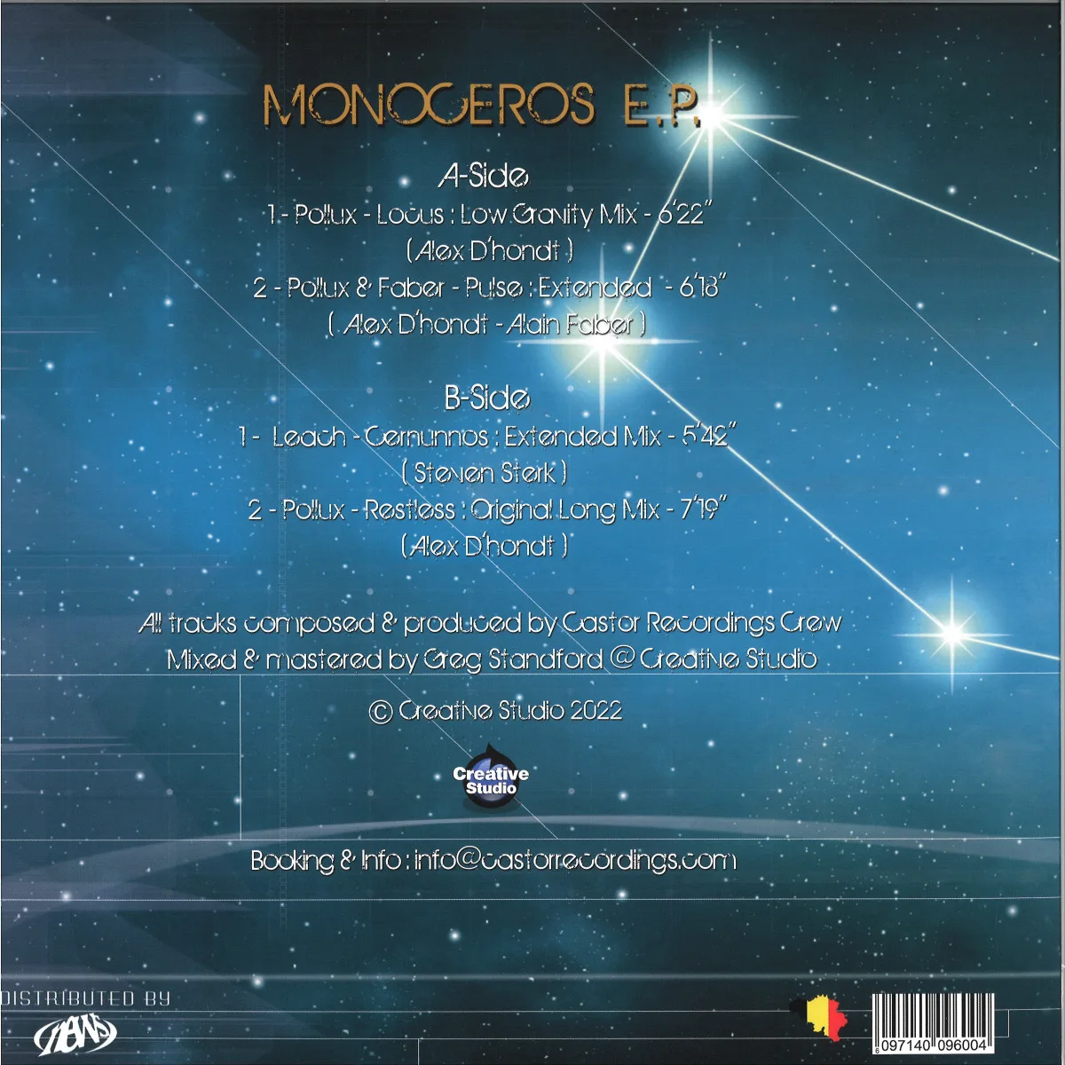 Обратная сторона обложки — Various — MONOCEROS EP