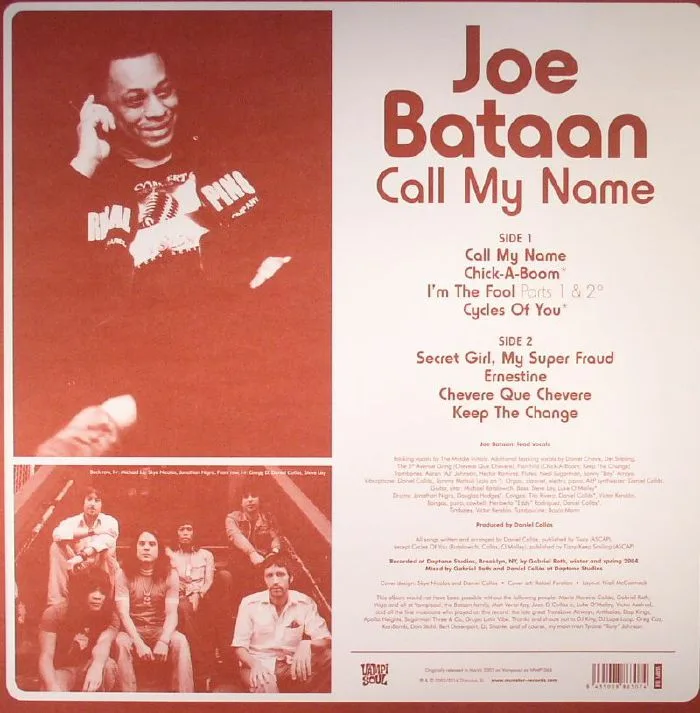 Обратная сторона обложки — Joe BATAAN — Call My Name