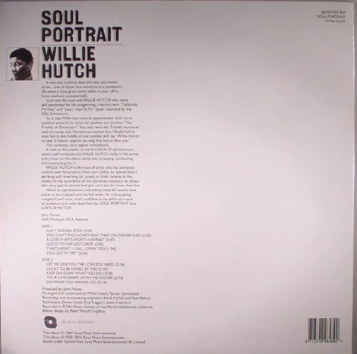 Обратная сторона обложки — Willie HUTCH — Soul Portrait (reissue)