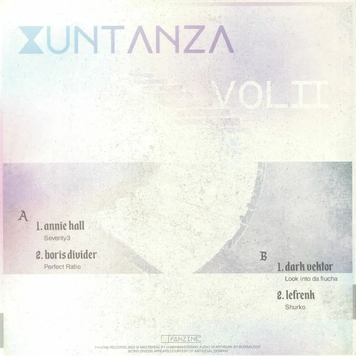 Обратная сторона обложки — Annie HALL / BORIS DIVIDER / DARK VEKTOR / LEFRENK — Xuntanza Vol II