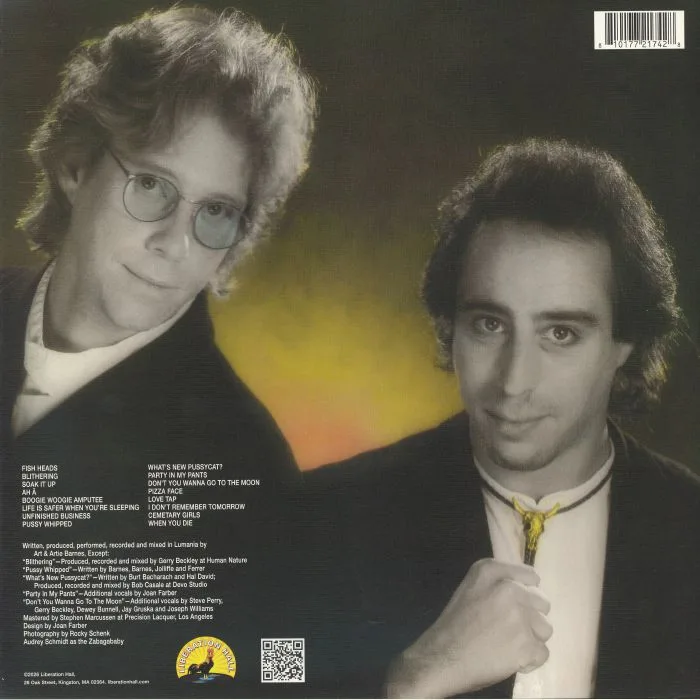 Back cover — BARNES & BARNES — Zabagabee: The Best Of Barnes & Barnes