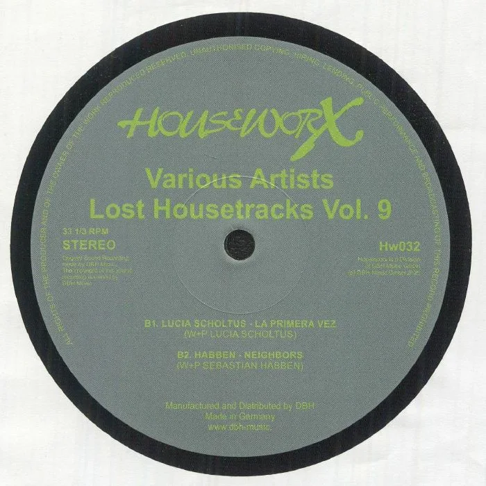 Back cover — Trevino AMAURY / ALE CASTRO / FRANCO STRATO / LUCIA SCHOLTUS / HABBEN — Lost Housetracks Vol 9