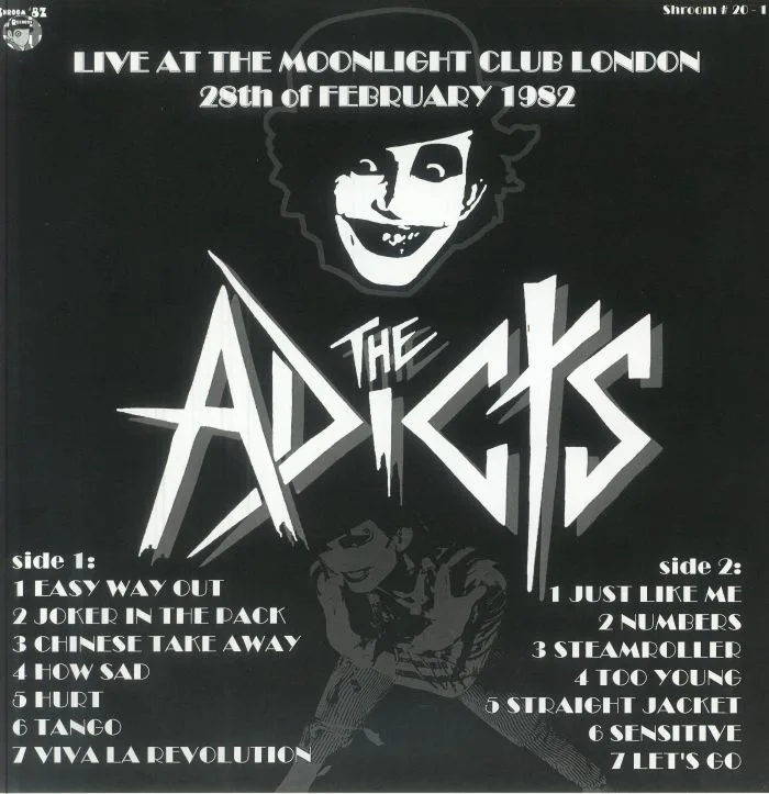 Back cover — The ADICTS — Live At The Moonlight Club 1982