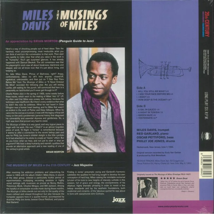 Обратная сторона обложки — Miles DAVIS — The Musings Of Miles (B-STOCK)