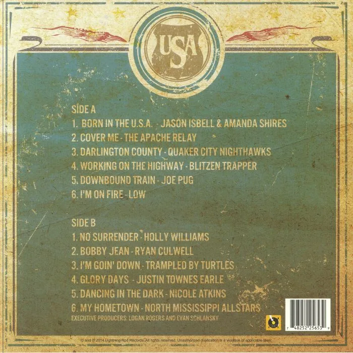 Обратная сторона обложки — VARIOUS — Dead Man's Town: A Tribute To Born In The USA (reissue)