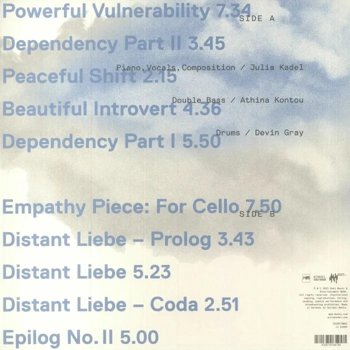 Back cover — JULIA KADEL TRIO — Powerful Vulnerability
