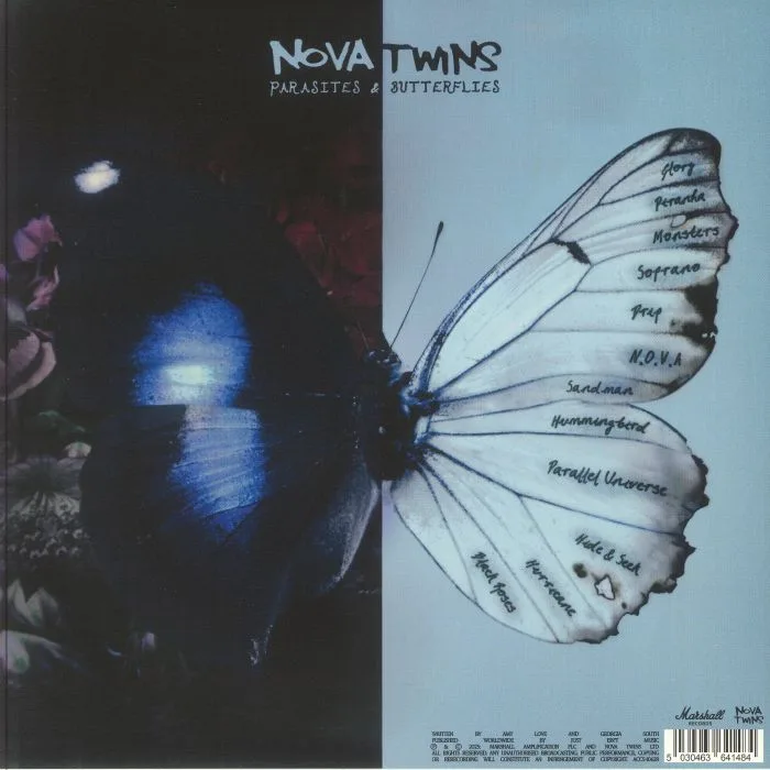 Back cover — NOVA TWINS — Parasites & Butterflies