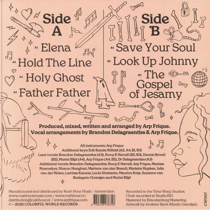 Back cover — ARP FRIQUE / THE PERPETUAL SINGERS — The Gospel Of Jesamy