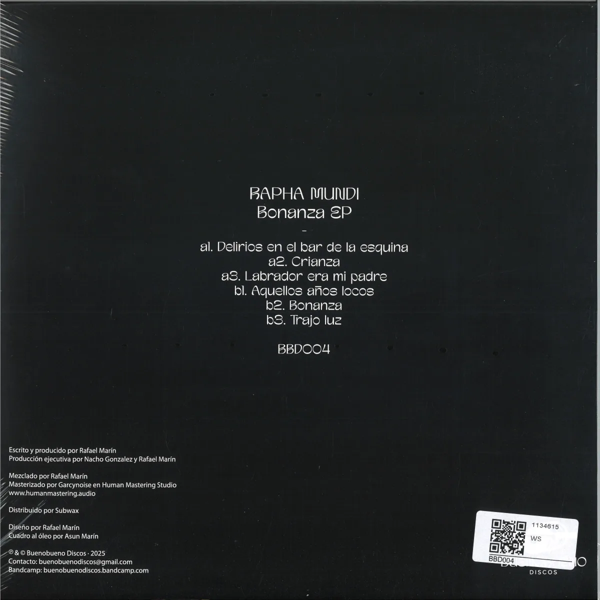 Back cover — Rapha Mundi — Bonanza EP