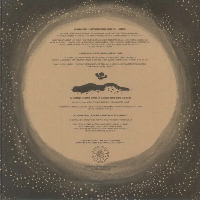 Back cover — Kay SUZUKI / GAOULE MIZIK / BROKI / BLACKBUSH ORCHESTRA / SUNLIGHTSQUARE — Choice Remixes 2008-2022