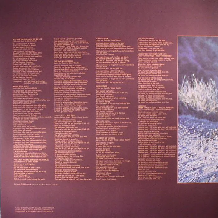 Обратная сторона обложки — Stevie WONDER — Talking Book (reissue)