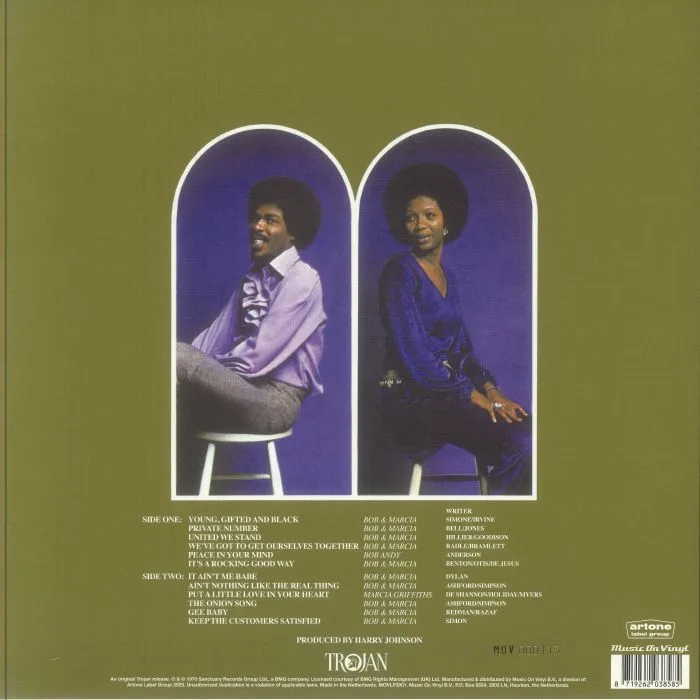 Обратная сторона обложки — Bob ANDY & MARCIA GRIFFITHS aka BOB & MARCIA — Young Gifted & Black (reissue)