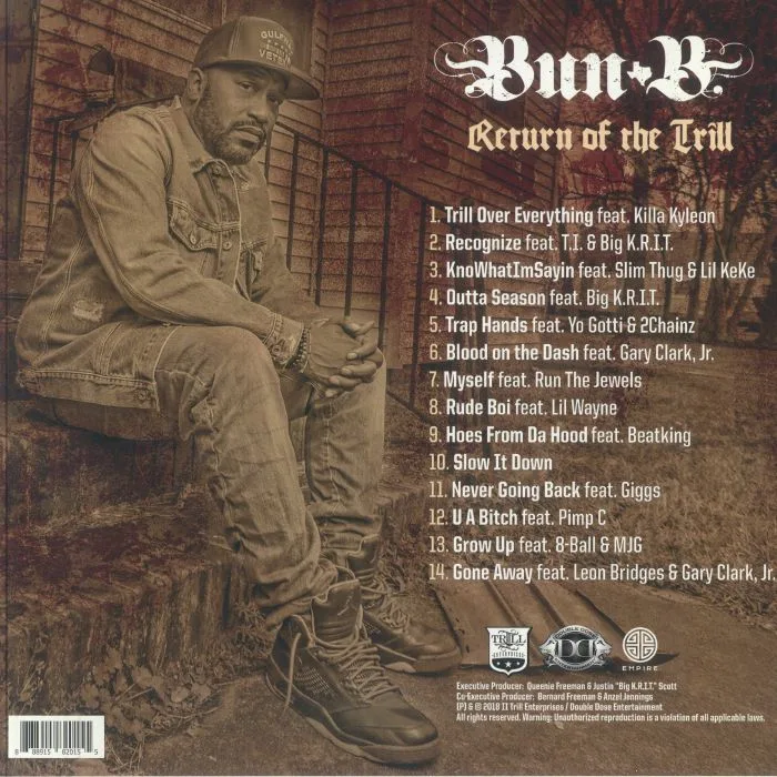 Обратная сторона обложки — BUN B — Return Of The Trill (Record Store Day RSD 2025)