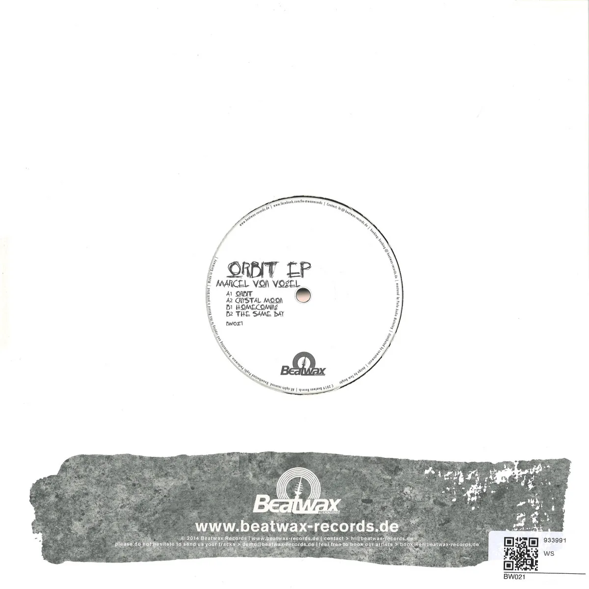 Обратная сторона обложки — Marcel Von Vogel — Orbit EP