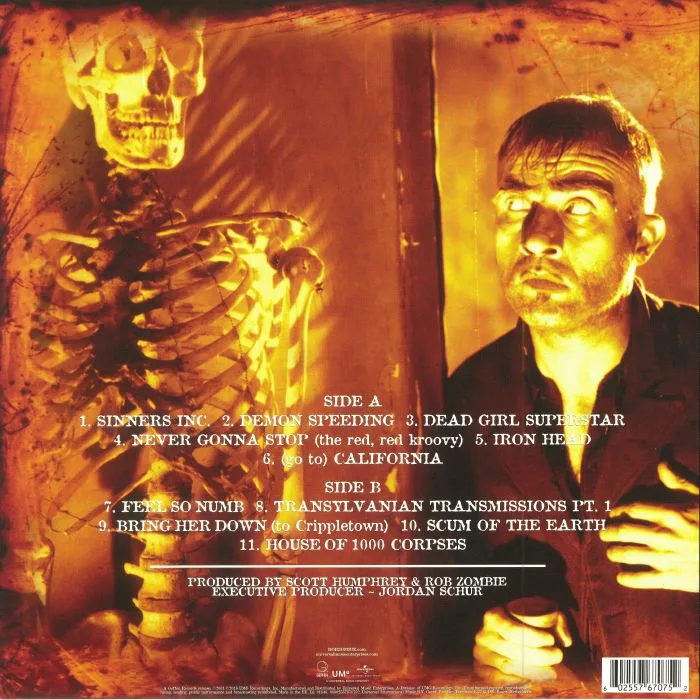 Обратная сторона обложки — ROB ZOMBIE — The Sinister Urge (reissue)