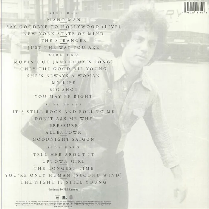 Back cover — Billy JOEL — Greatest Hits Volume I & Volume II (reissue)