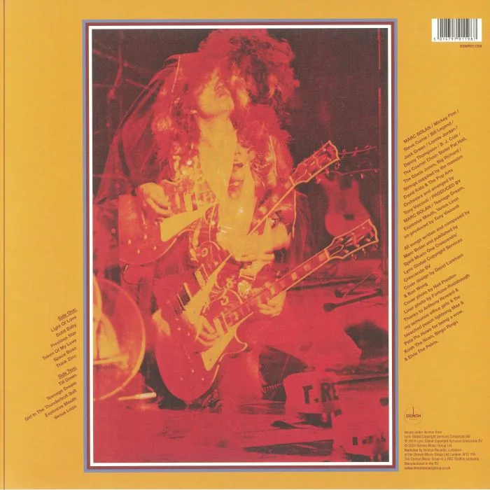 Back cover — T REX — Light Of Love (50th Anniversary Edition)