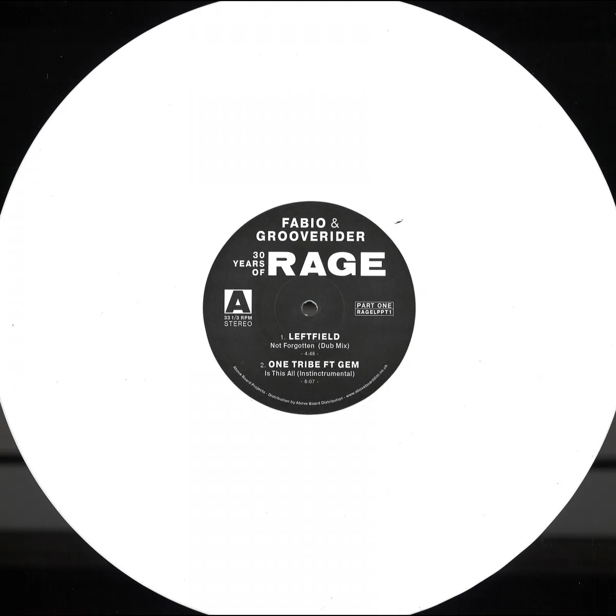 Fabio&Grooverider — 30 Years of Rage Part 1 (2x12")