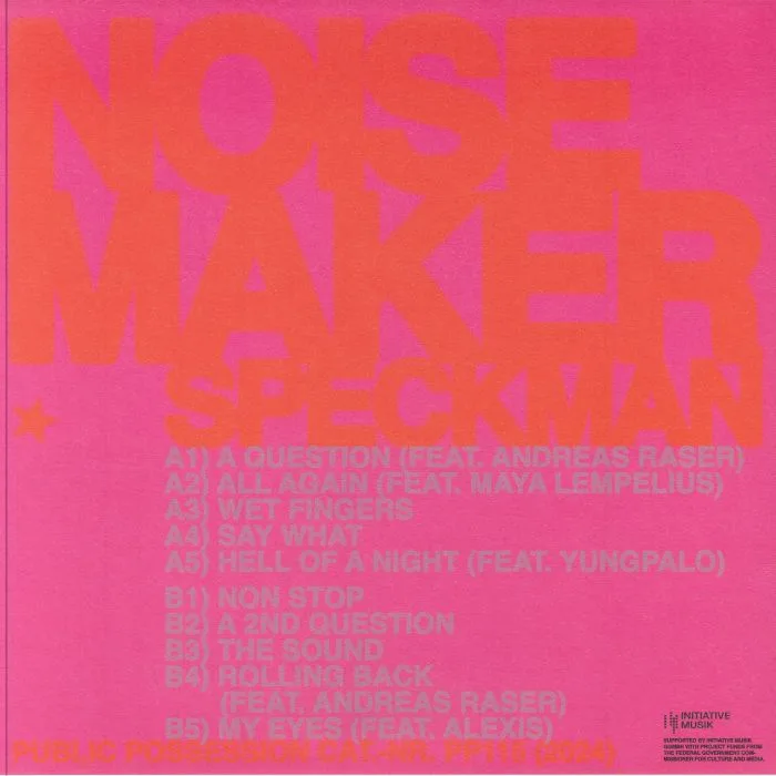 Back cover — SPECKMAN — Noisemaker