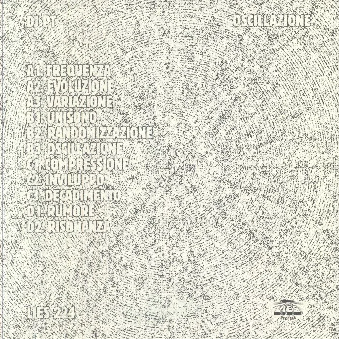 Back cover — DJ PT — Oscillazione