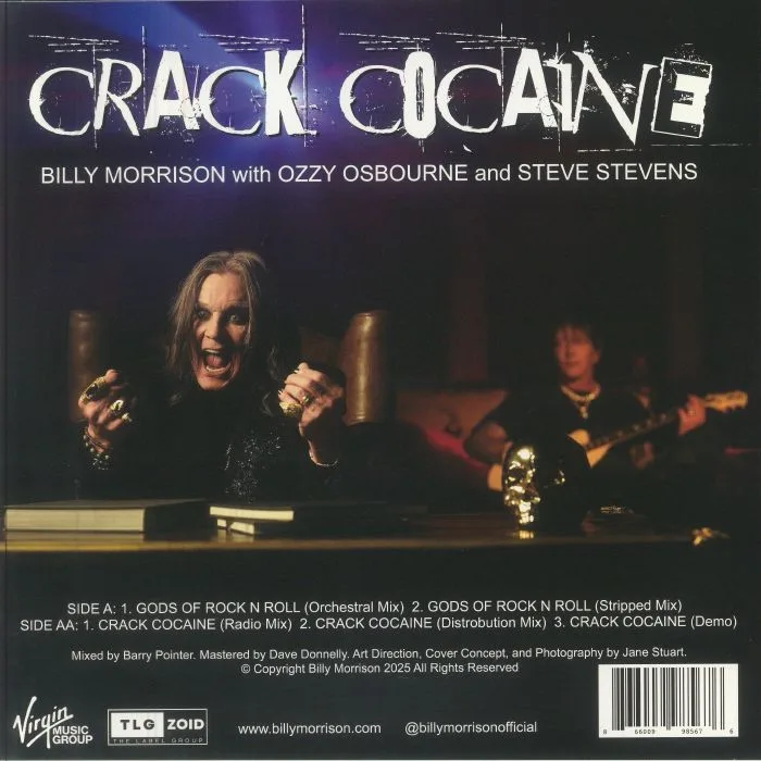 Обратная сторона обложки — Billy MORRISON / OZZY OSBOURNE & STEVE STEVENS — Gods Of Rock'n'Roll