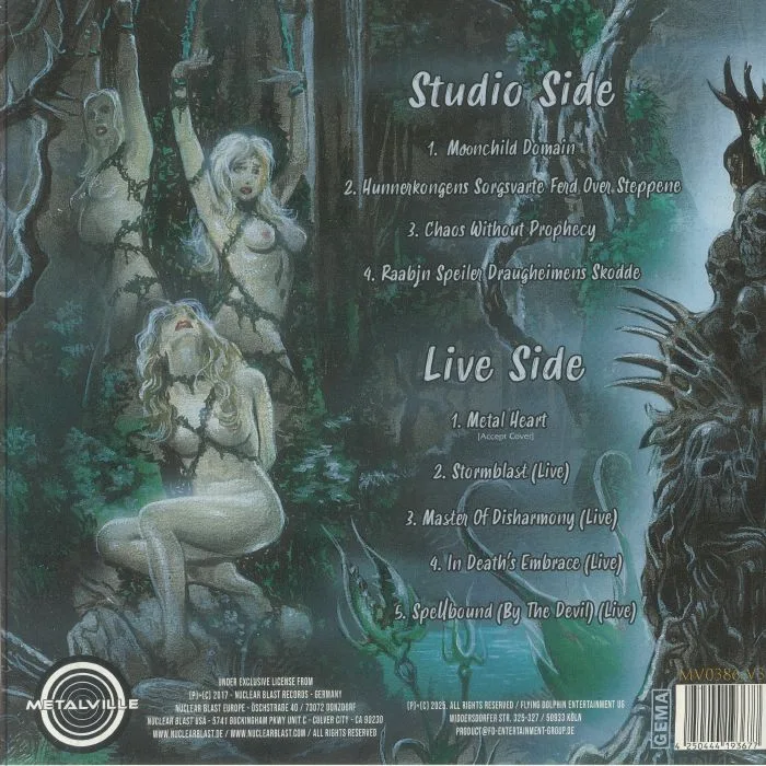 Back cover — DIMMU BORGIR — Godless Savage Garden