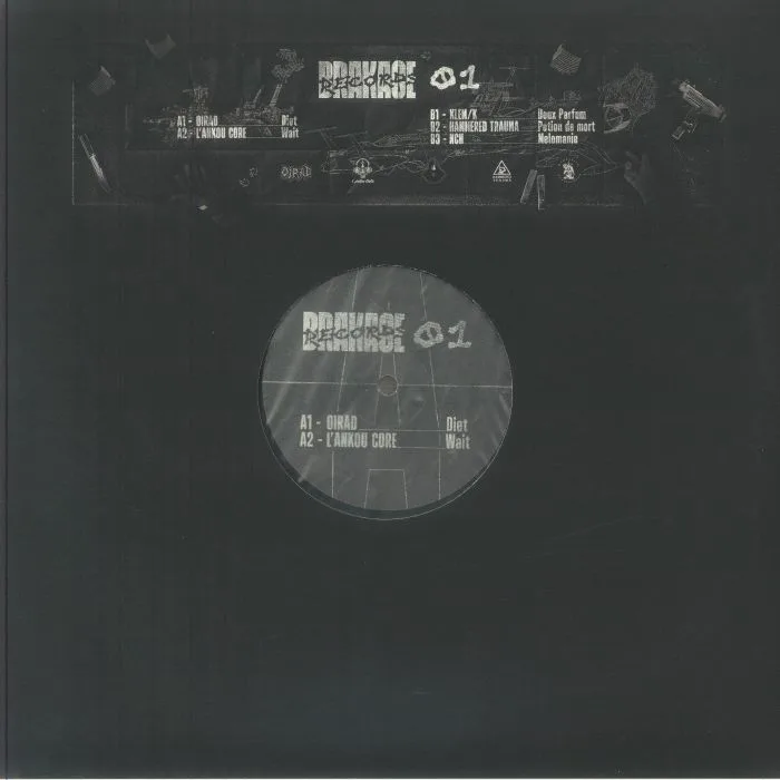 Front cover — OIRAD / L'ANKOU CORE / KLEMK / HAMMERED TRAUMA / NCH — Brakage Records 01