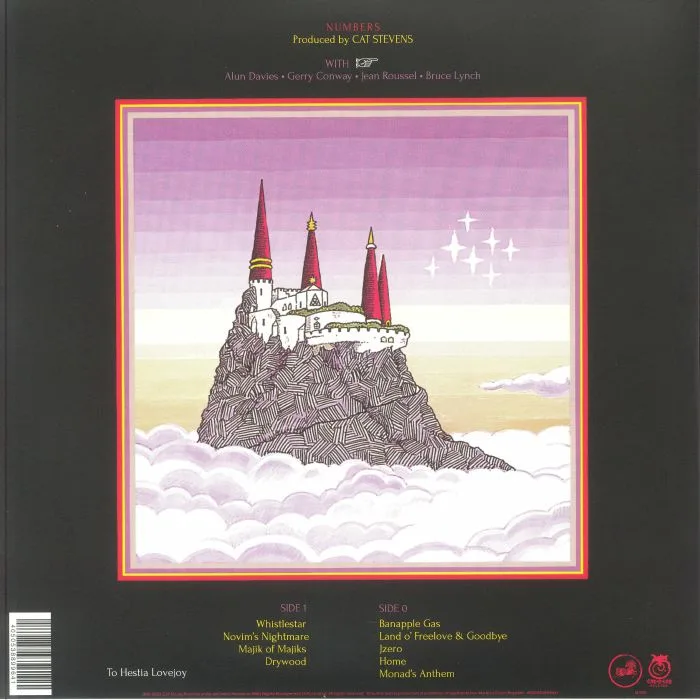 Back cover — YUSUF / CAT STEVENS — Numbers (Record Store Day RSD 2024)